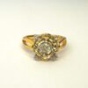 Gold-Plated Zarkoon Ring – Flower Style | Rang-e-Zevar.