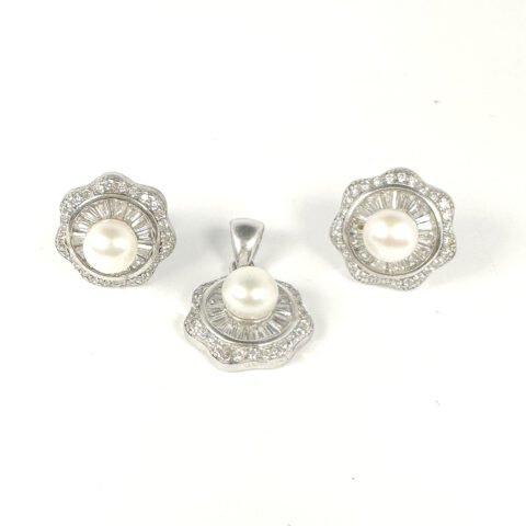 Jewellery - Jewellery Pearl Stone Pendant Set – 925 Silver Jewelry by Rang e Zevar.