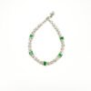 Elegant 100% Pure Silver Green & White Bracelet – Rang e Zevar