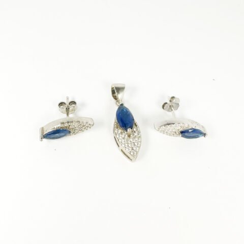 Stylish Blue Zircon Silver 925 Pendant Set at I-8 Markaz Islamabad.