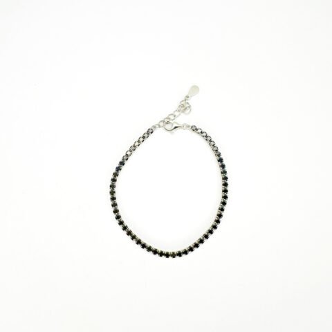 Silver Pure Black Zircon Stone Bracelet – Available at Rang e Zevar Islamabad