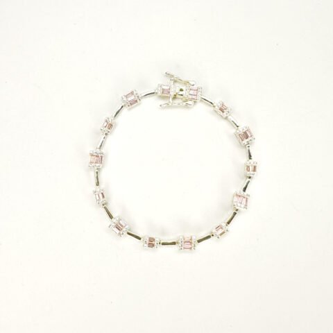 Rang e Zevar Visit Now! Elegant White Zircon Bracelet Set – Available at Rang e Zevar.