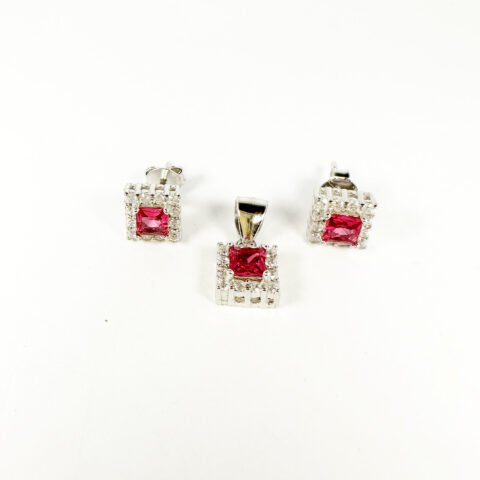 Rectangle Zircon Pendant Set – For Sale at Rang e Zevar Jewelry, Islamabad