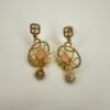 Pink Contrast Gold-Plated Earrings – Stylish Statement Earrings | Rang e Zevar Islamabad