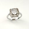 white zircon silver ring