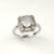 white zircon silver ring