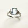 Aqua Green silver ring